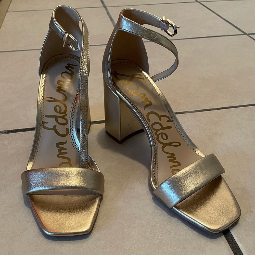 Gold Sam Edelman Daniella Wedding Dance Shoe